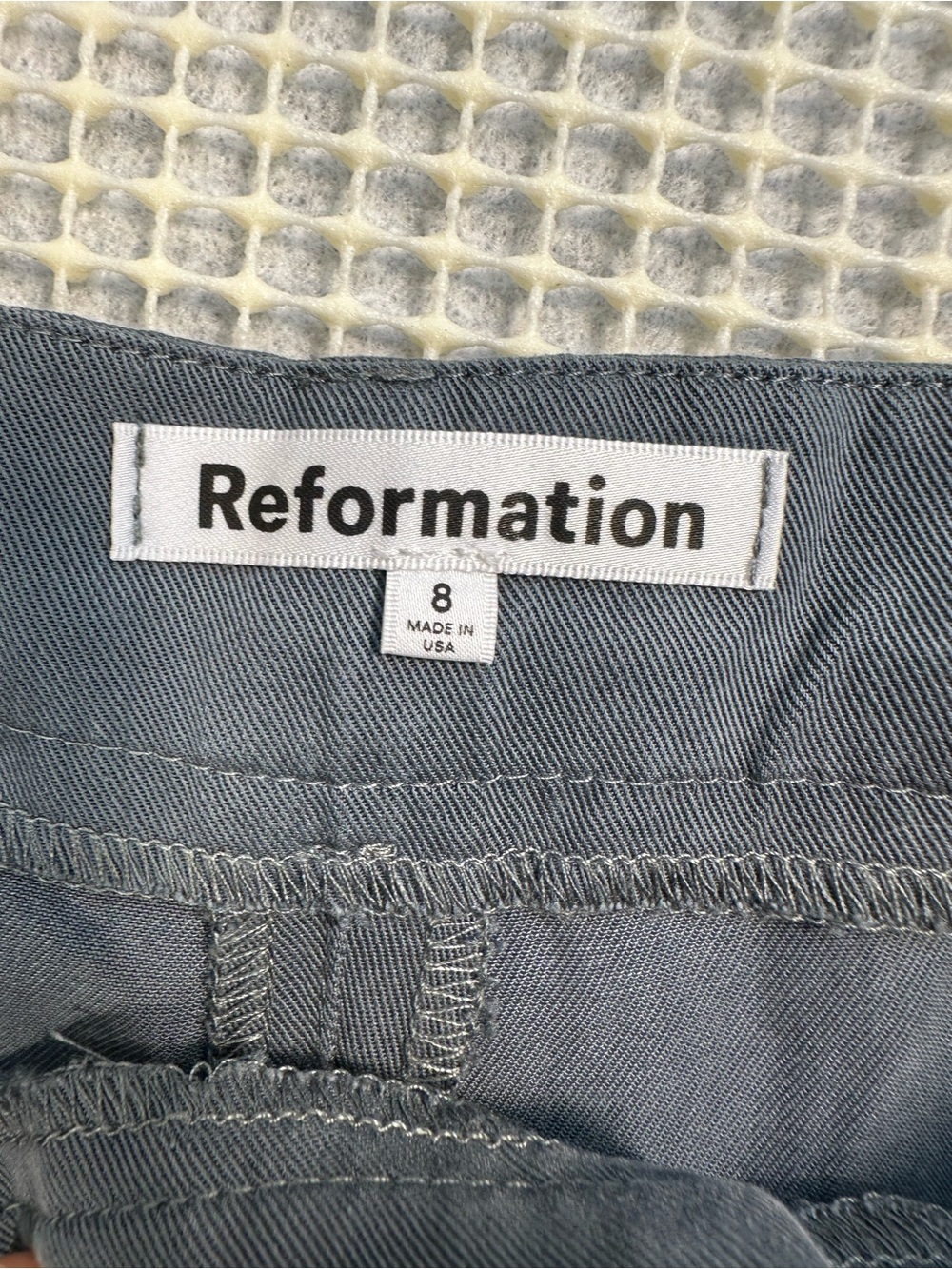 Reformation Mason Pant Charcoal Gray Wide Leg Trousers Size 8 - Picture 9 of 9